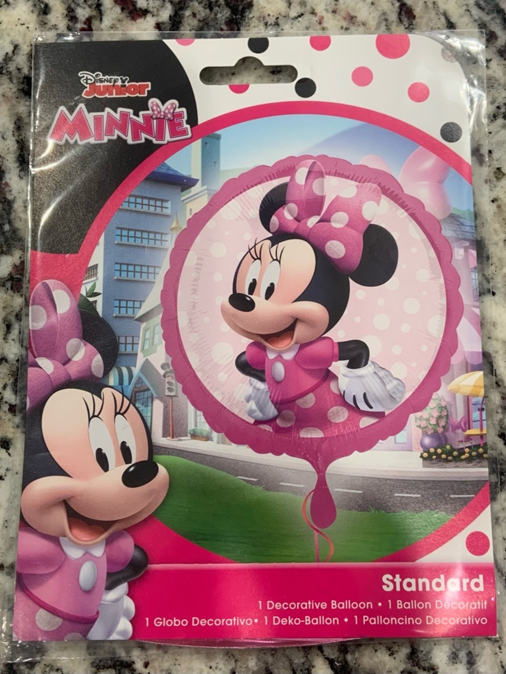 Anagram Pink Polka Dot Minnie Mouse Party Balloon- BNWT